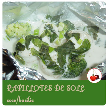 Papillotes de sole coco / basilic
