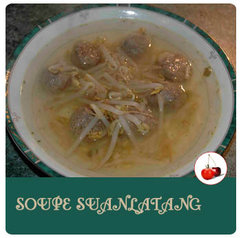 Soupe aux nouilles chinoise et boulettes de porc