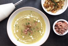 Soupe chicons et crevettes