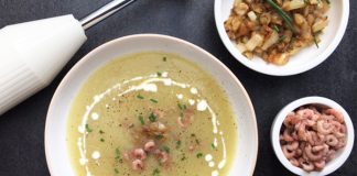 Soupe chicons et crevettes
