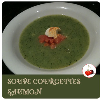 Soupe courgettes et saumon