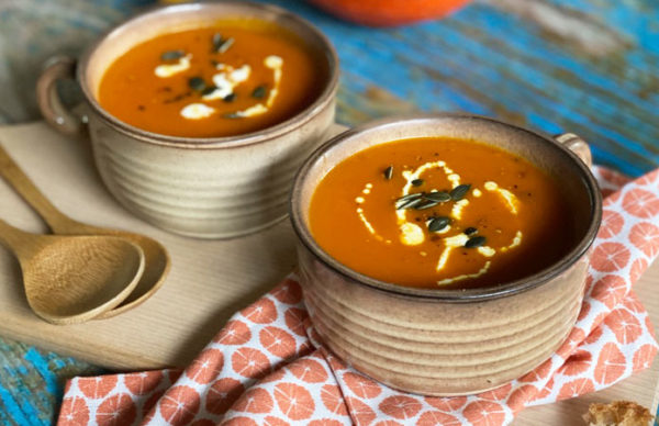 Soupe potiron, carottes et tomates | Une recette facile Tomate-Cerise.be