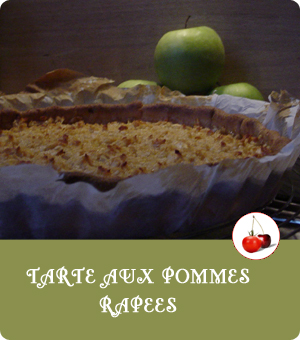 TARTE AUX POMMES RAPEES