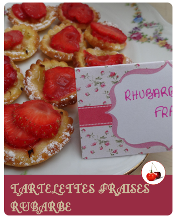 Tartelette fraises rhubarbe