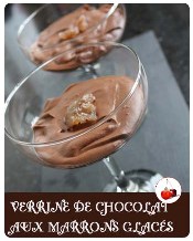 verrine de chocolat aux marrons glacés
