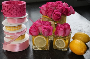 Décoration Anniversaire - Rose et Citron