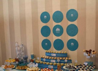 Décoration de Buffet | Cupcake Party dans les tons turquoise