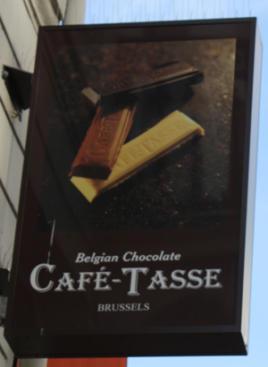 Cafe tasse - chocolat belge - Grand Place Bruxelles