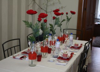 Décoration de table | Coquelicot - Fleur rouge éphémère