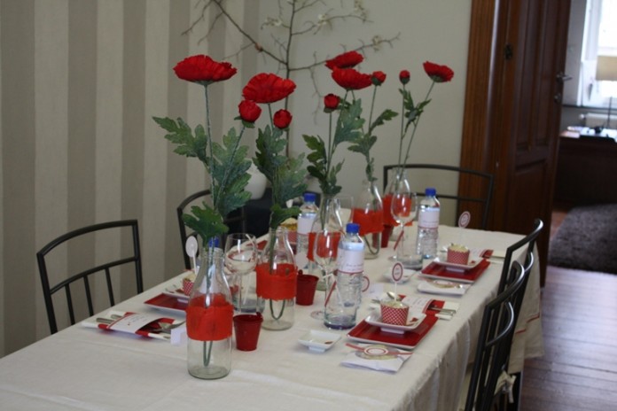 Décoration de table | Coquelicot - Fleur rouge éphémère