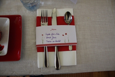 Décoration de table Coquelicot