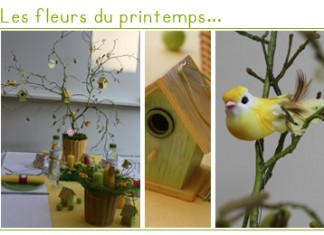 Les fleurs du printemps décoration de table
