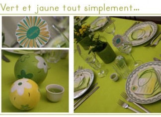 Décoration de table | Vert et jaune tout simplement