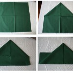 Décoration de table en vert et blanc & Pliage de serviette