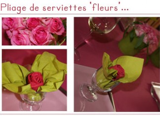 Pliage de serviette fleur