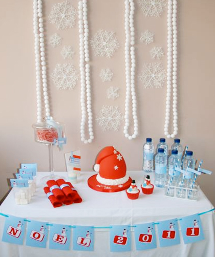 Décoration de buffet - Sweet Table - Noël Glacial