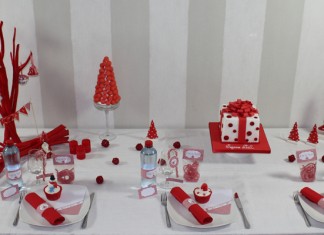 Mon noël rouge à pois ! Décoration de table