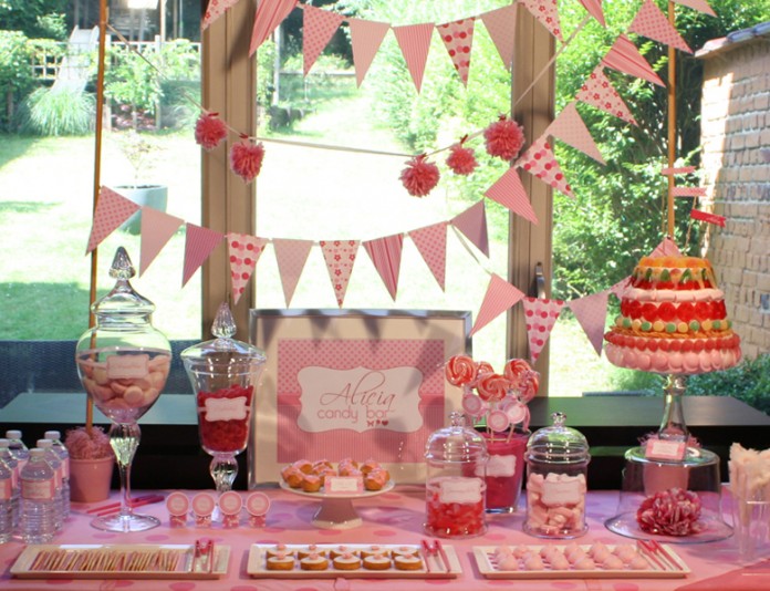 pink-party-0 Pink Candy Bar - Un buffet gourmand tout rose
