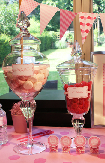 Pink candy bar pour anniversaire