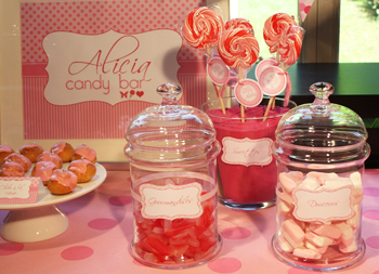 Pink candy bar pour anniversaire