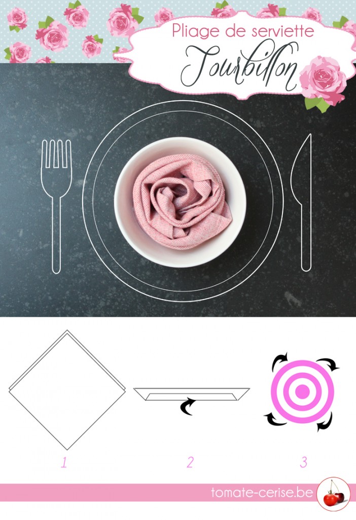 Pliage de serviette Tourbillon