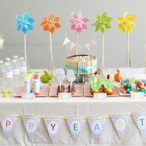 Décoration de buffet | Pâques à Pois