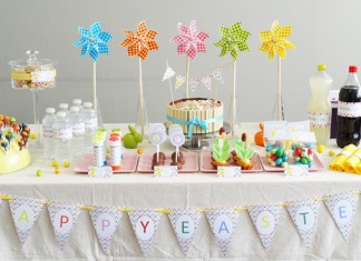 Décoration de buffet | Pâques à Pois