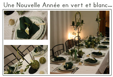 Une nouvelle année en vert et blanc | Décoration de table