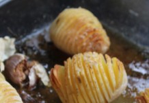 Pommes de terre éventail, cuisson au four