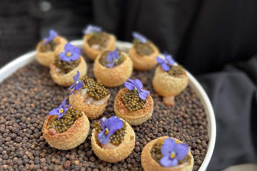 Pani puri caviar