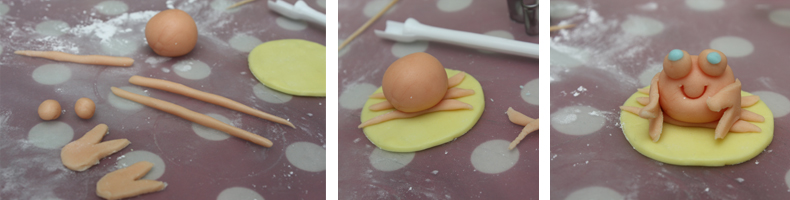 comment faire un crabe en pâte à sucre - décoration cupcake
