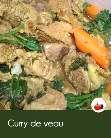 Curry de veau aux épinard