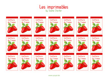 Les imprimables : Confiture de fraises