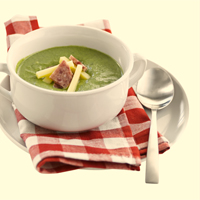 Potage froid aux petits pois