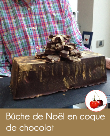 buche de Noël coque chocolat