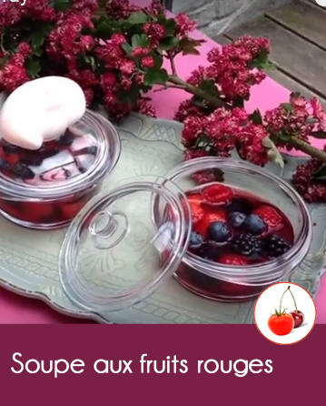 Soupe aux fruits rouges