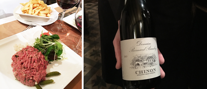 La Branche d’olivier, association Chinon et tartare de bœuf | Restaurant Bruxelles Uccle