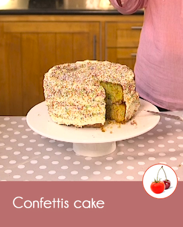 Confettis cake, un gâteau coloré aux perles de sucre | Recette en vidéo