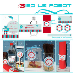 Anniversaire Robot | Imprimable