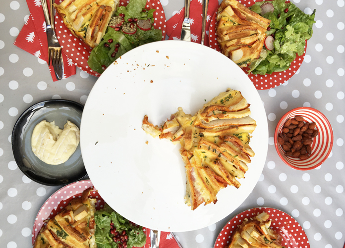 Quiche madame, réalisée avec du pain de mie