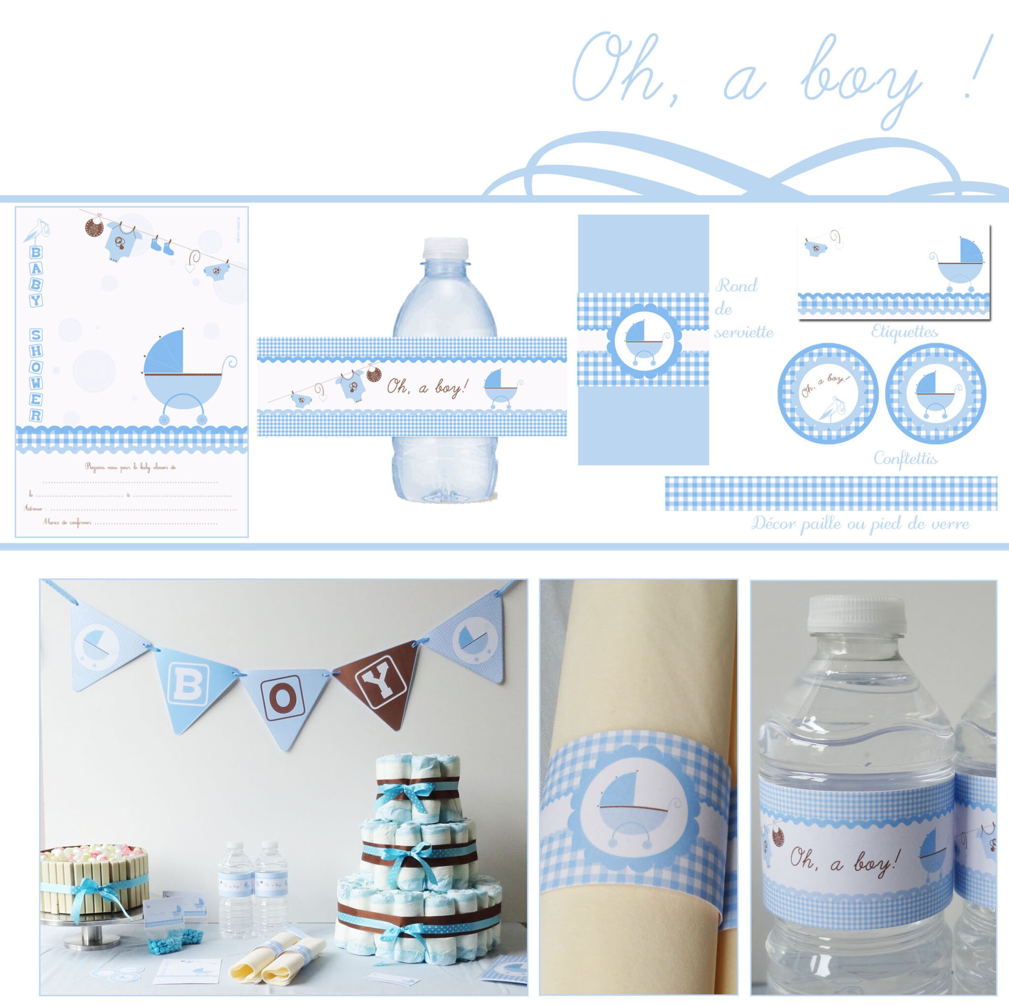 Baby shower bleu