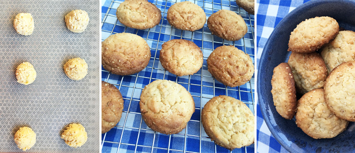 Biscuits au sésame et jaune d’œuf