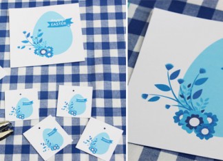Imprimable | Une décoration de Pâques dans les tons bleus