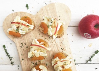 Tartine gourmande camembert et Pink Lady
