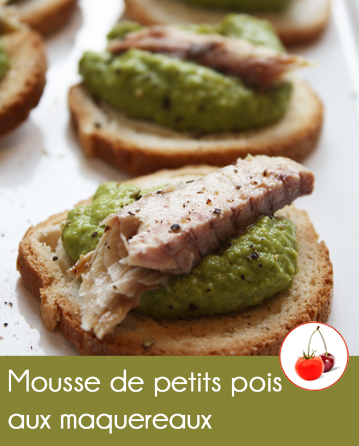 Mousse de petits pois aux maquereaux