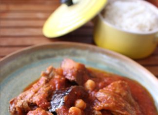 Epaule d’agneau aux aubergines