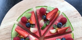 Pizza pastèque aux fruits