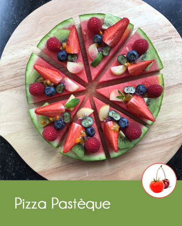 Pizza pastèque aux fruits