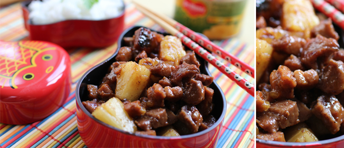 Proc au caramel et ananas - recette
