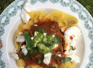 Papardelle au confit de canard